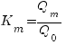 K_m = Q_m/Q_0