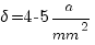 delta = 4 - 5 a/mm^2